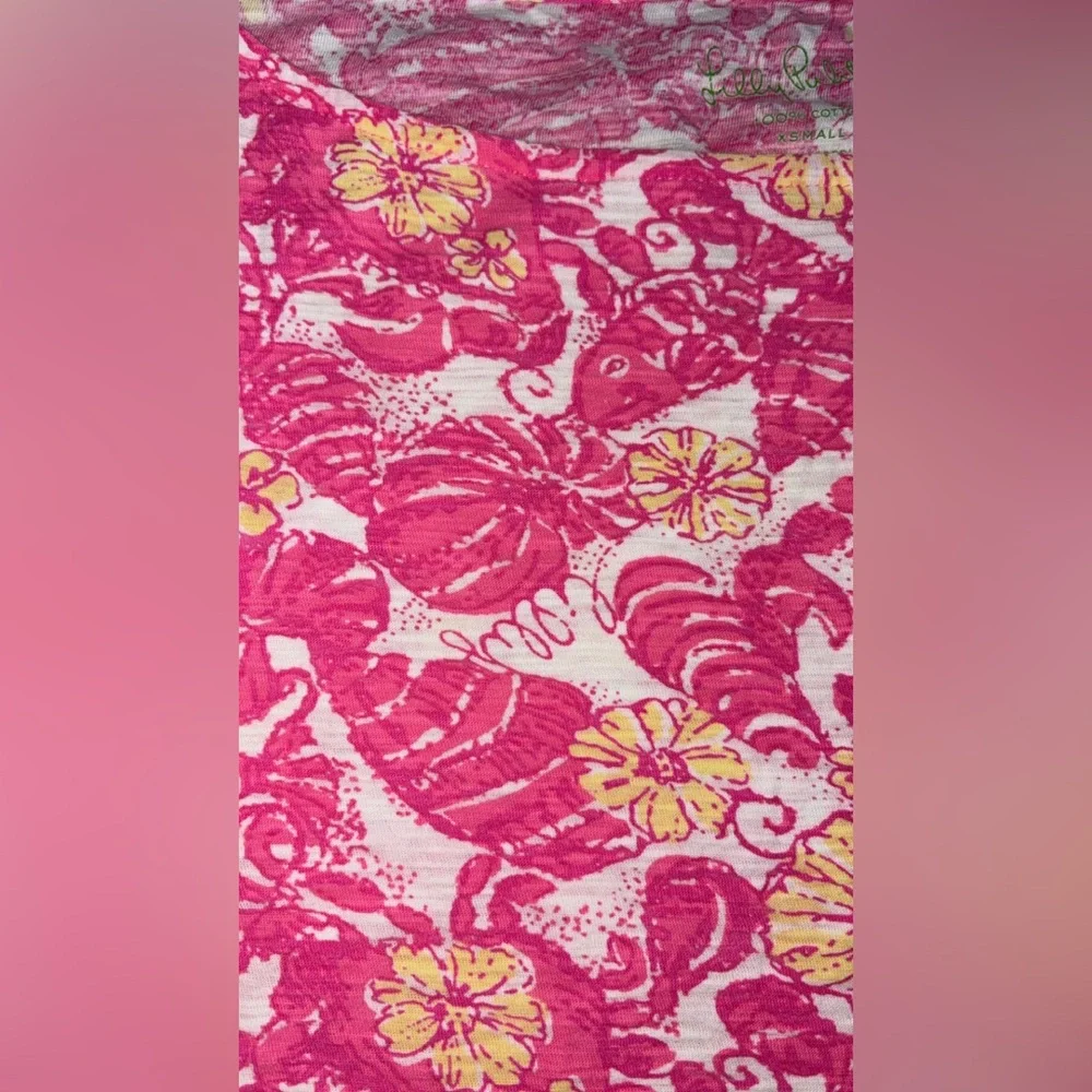 Lilly Pulitzer Dress Size XS Pink Floral Midi Lightweight Beautiful Comfy EUC - Picture 5 of 6